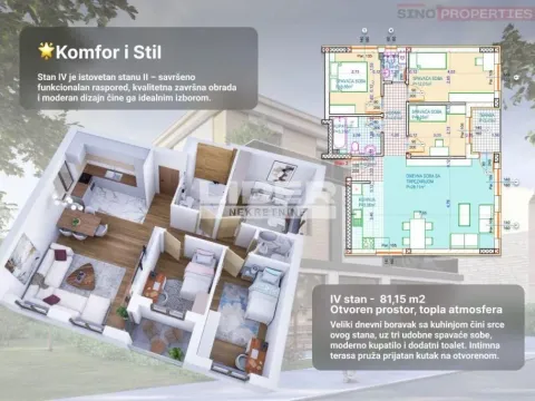 Prodaja, četvorosoban stan, 82m², Zemun Kalvarija, Zemun Sve Podlokacije - image 7