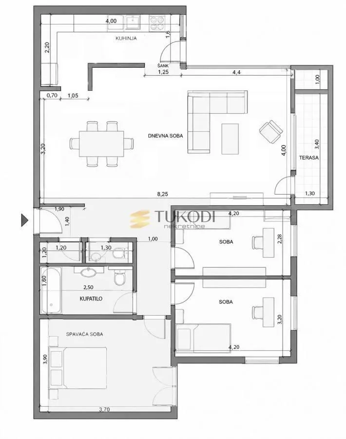 Prodaja, četvorosoban stan, 96m², Novo naselje, Novi Sad