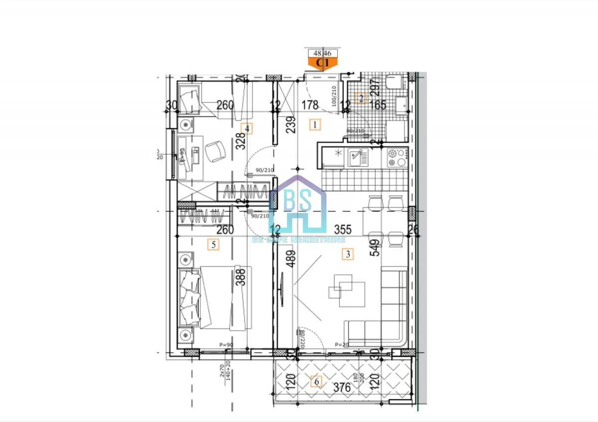 Prodaja, dvosoban stan, 48m², Veternička rampa, Novi Sad Sve Podlokacije