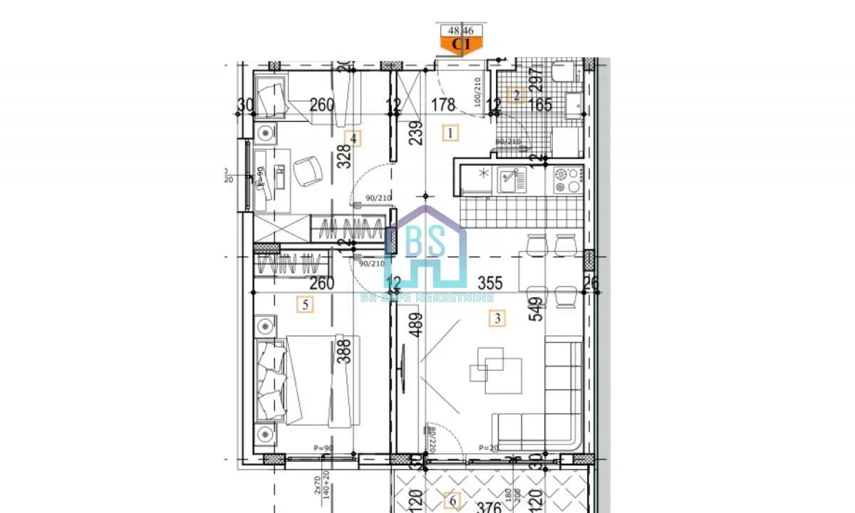 Sale, two bedroom apartment, 48m², Veternička rampa, Novi Sad Sve Podlokacije