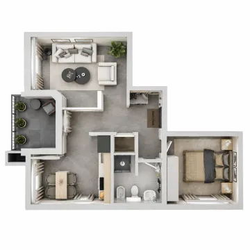 Prodaja, jednosoban stan, 51m², Utjeha, Bar - Plan prostora - image 10