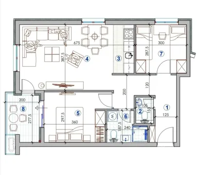 Rent, one bedroom apartment, 59m², Central Point, Podgorica - image 429