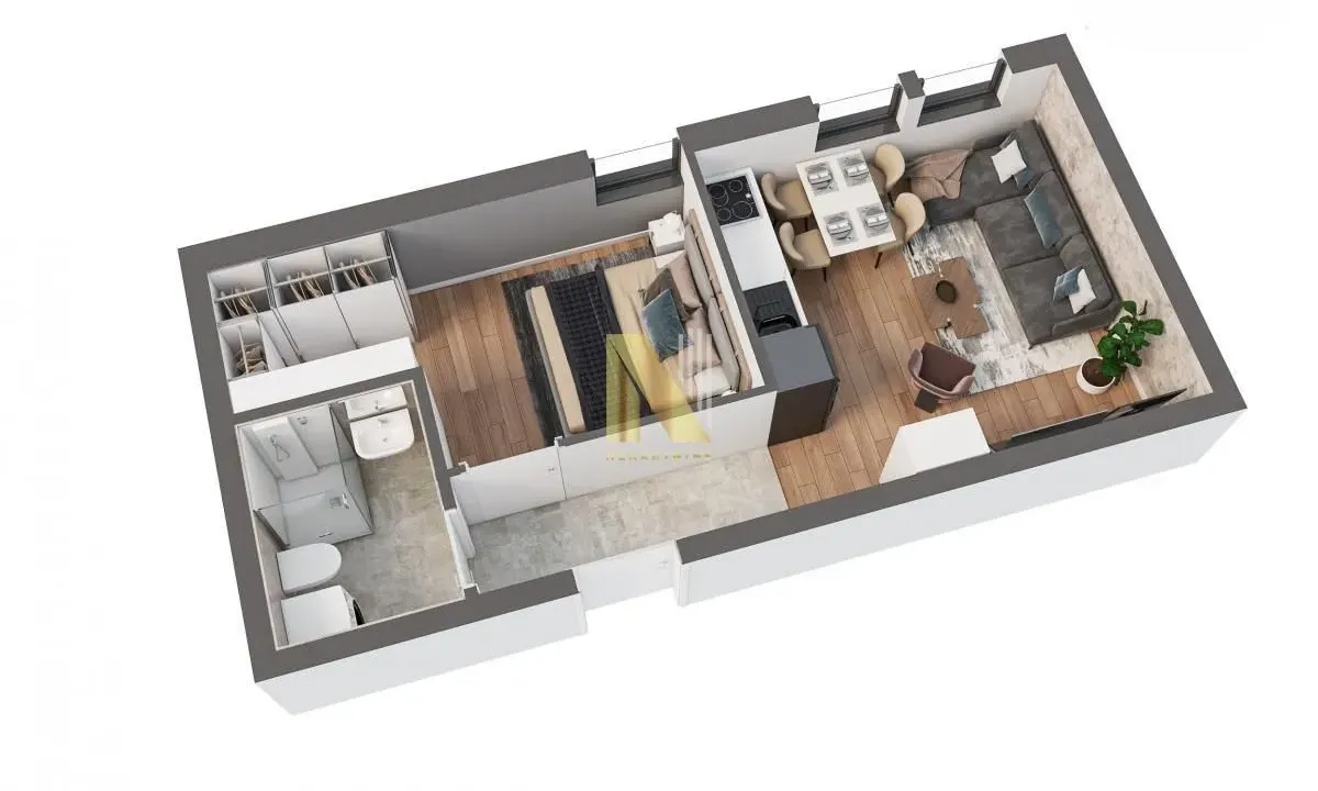 Prodaja, jednosoban stan, 37m², Sajmište, Novi Sad