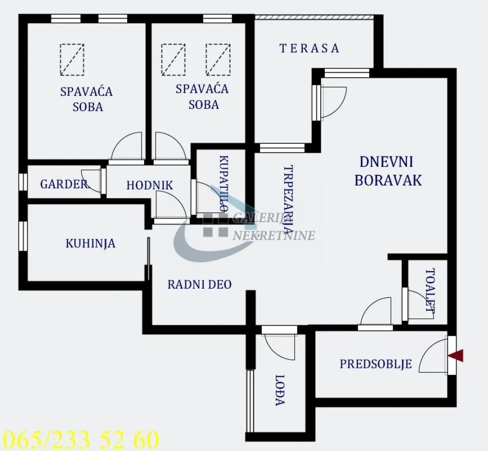 Prodaja, trosoban stan, 86m², Novi Beograd Blok 71, Novi Beograd Sve Podlokacije