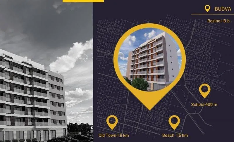 Sale, two bedroom apartment, 67m², Rozino, Budva