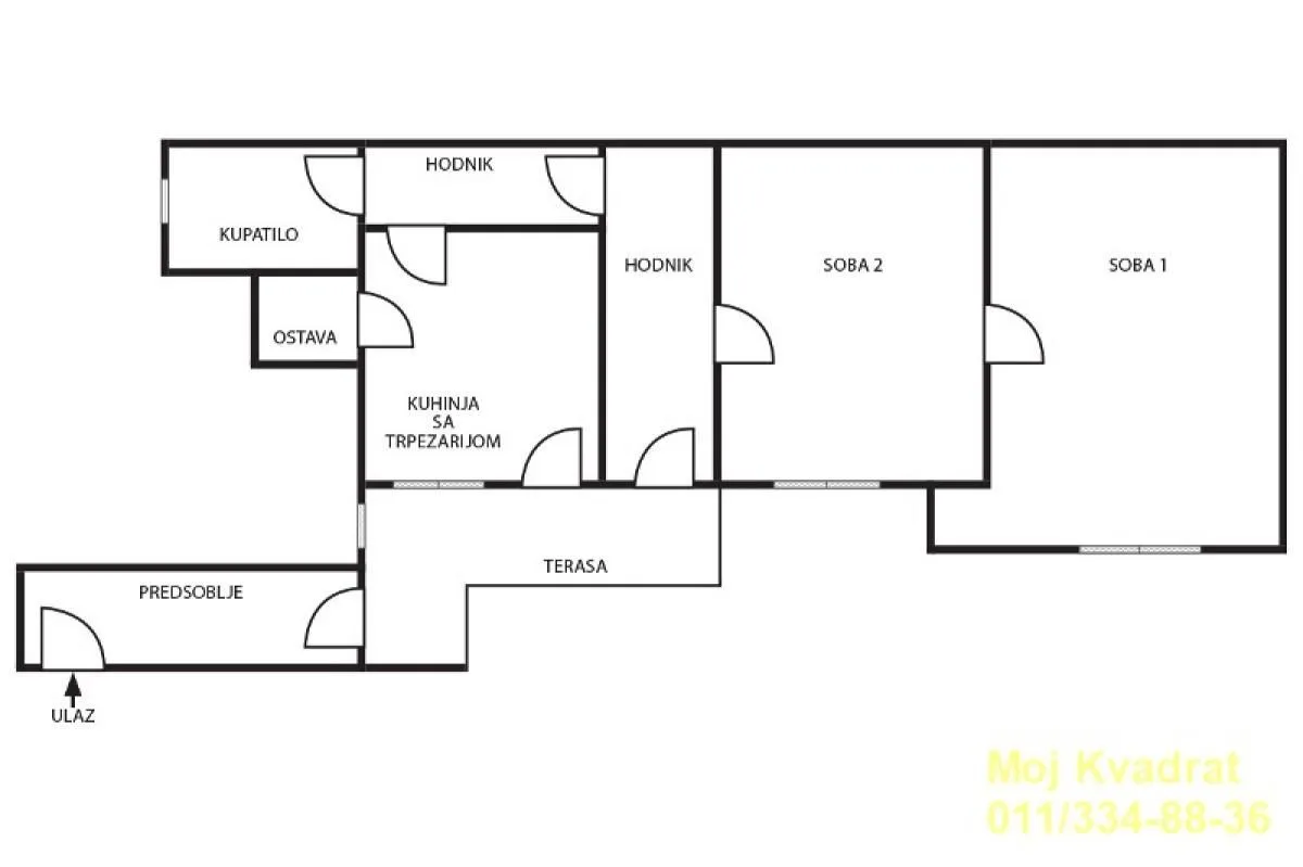 Prodaja, dvosoban stan, 69m², Južni Bulevar, Vračar Sve Podlokacije