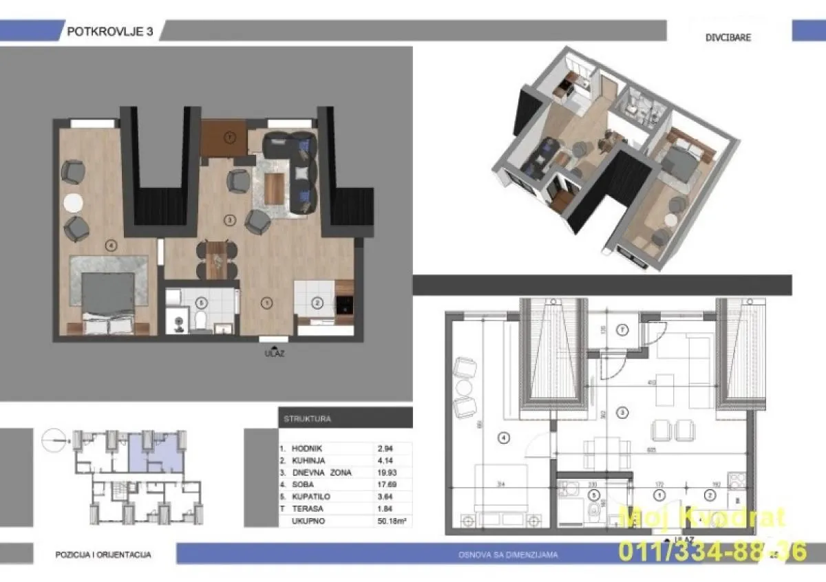 Prodaja, dvosoban stan, 50m², Divčibare, Valjevo
