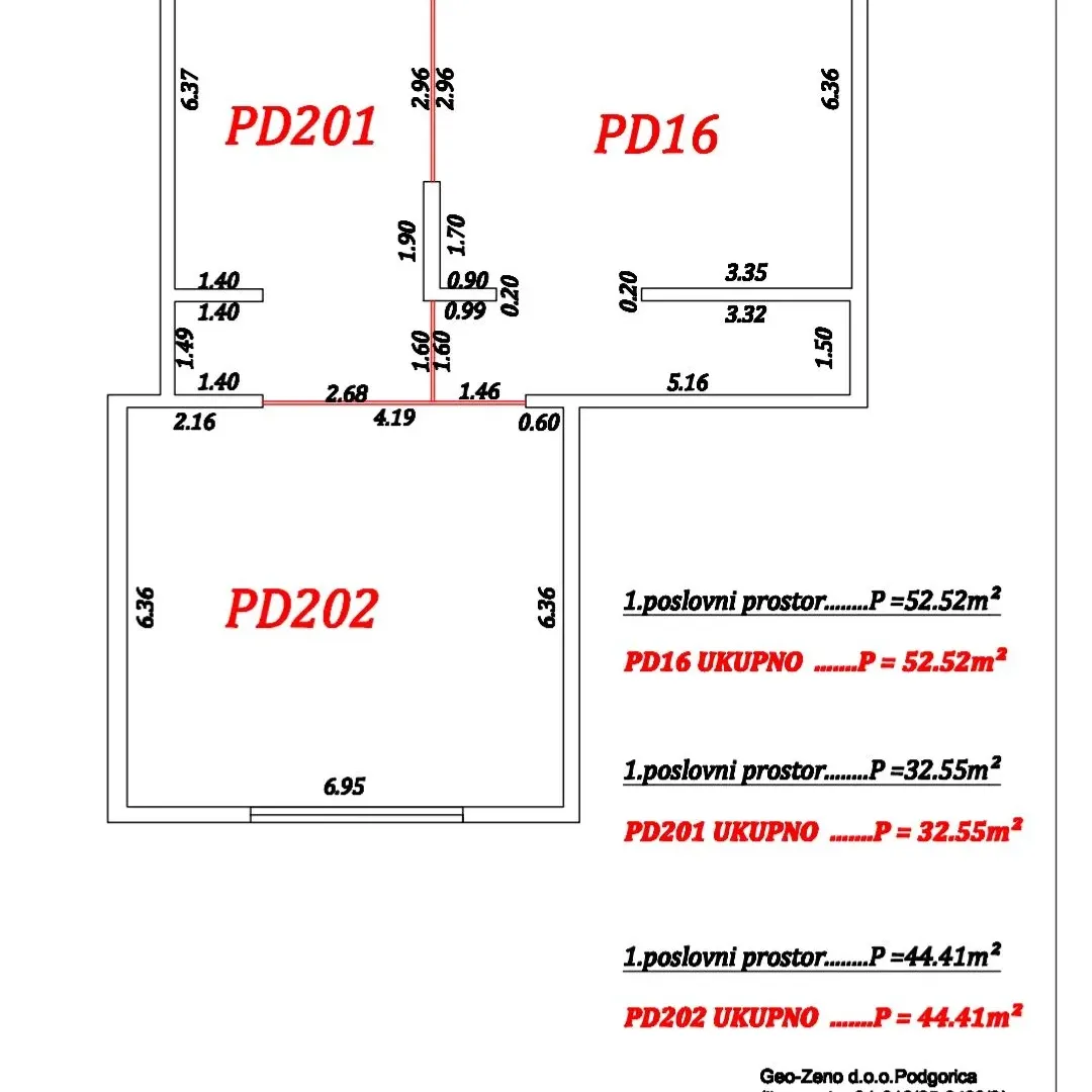 Rent, office space, 175m², City Kej, Podgorica
