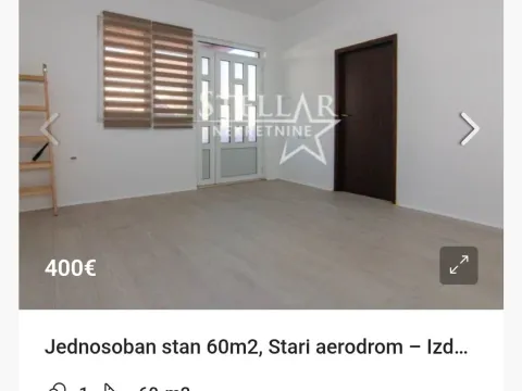 Izdavanje, jednosoban stan, 60m², Stari Aerodrom, Podgorica - image 2