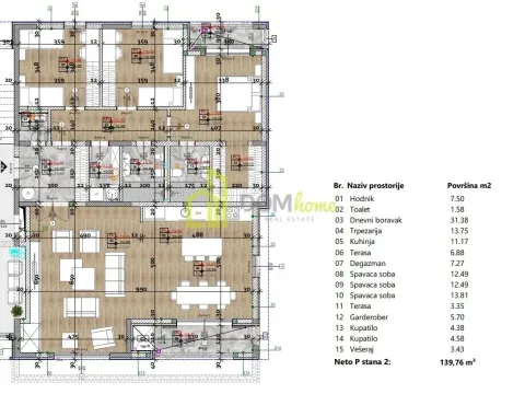 Izdavanje, trosoban stan, 140m², Centar, Podgorica - image 29