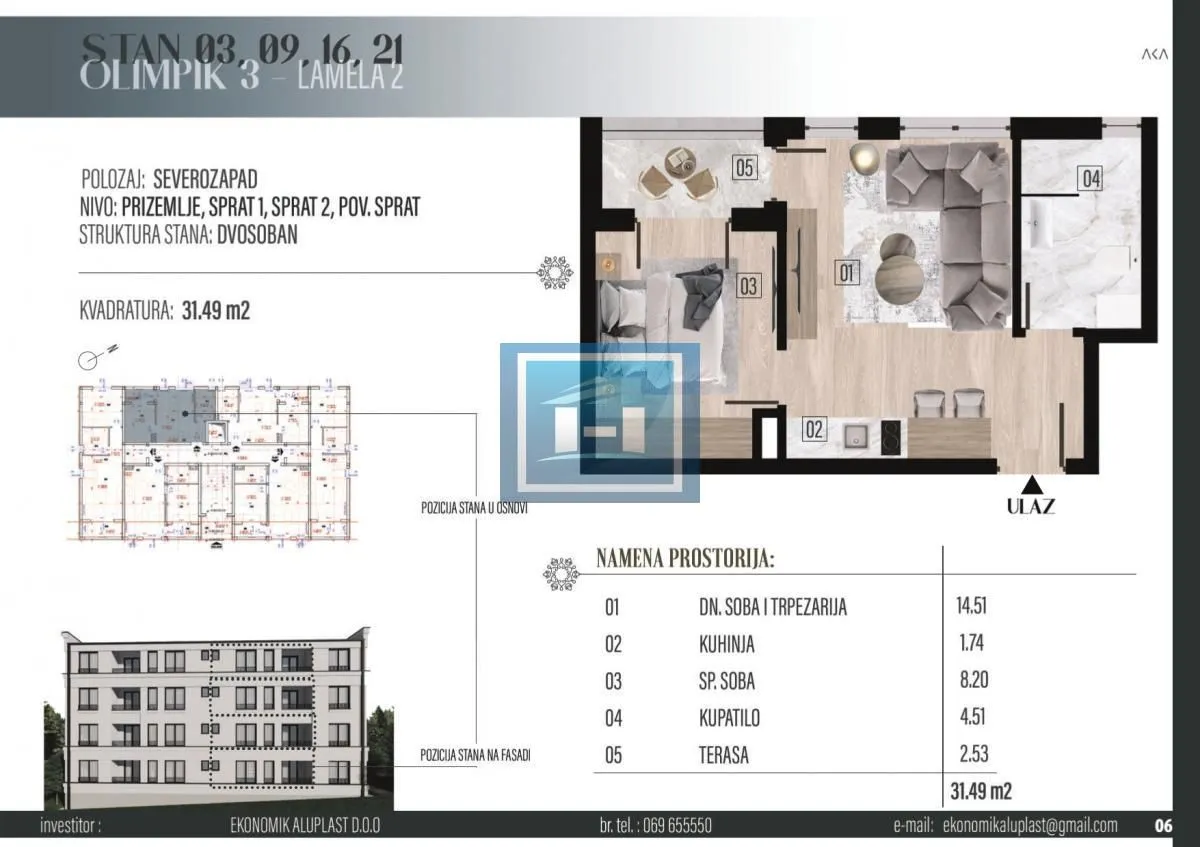 Prodaja, jednosoban stan, 31m², Vrnjačka Banja, Srbija