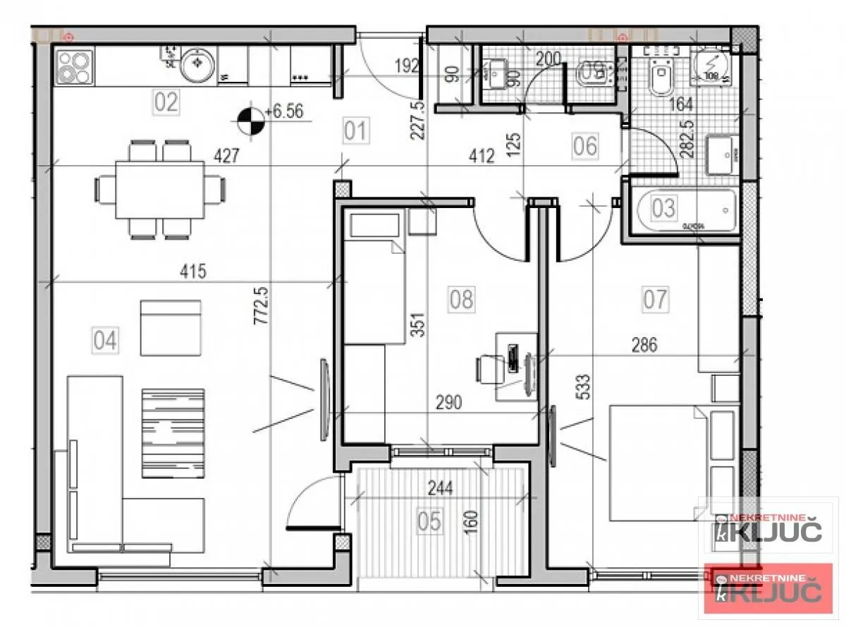 Prodaja, trosoban stan, 74m², Sremska Kamenica, Petrovaradin