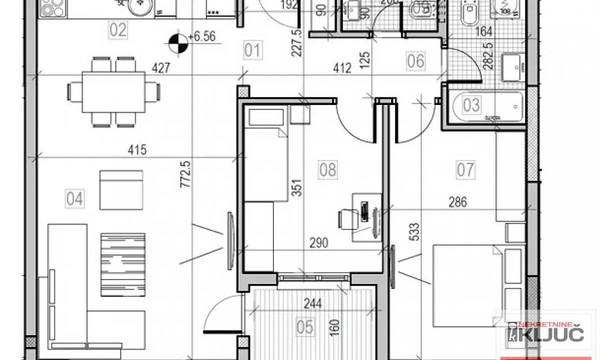 Sale, three bedroom apartment, 74m², Sremska Kamenica, Petrovaradin