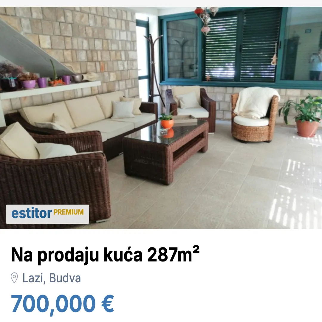 Sale, house, 287m², Lazi, Budva