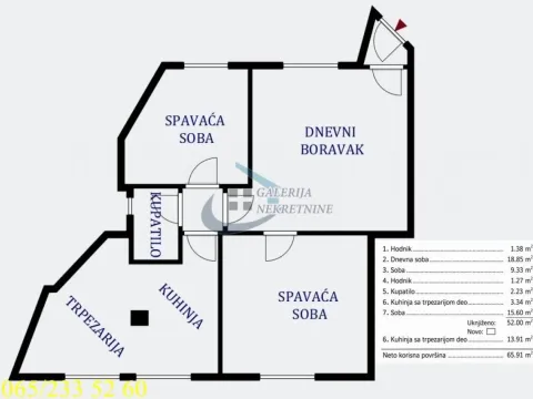 Sale, three bedroom apartment, 66m², Vračar Sve Podlokacije, Beograd - image 4