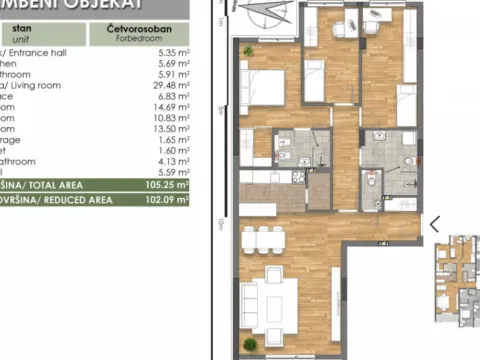 Sale, four bedroom apartment, 102m², Bulevar Oslobodjenja, Novi Sad Sve Podlokacije - image 5