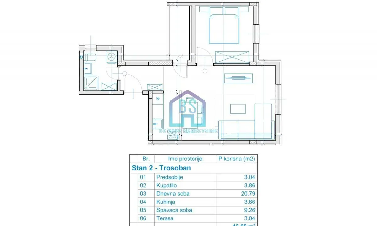Prodaja, jednosoban stan, 44m², Telep, Novi Sad Sve Podlokacije