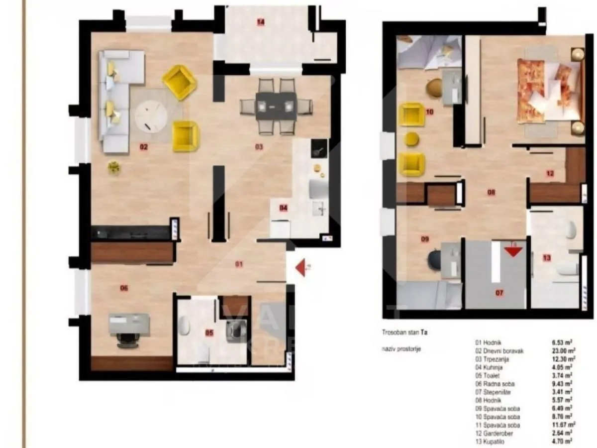 Sale, three bedroom apartment, 107m², Centar, Kolašin