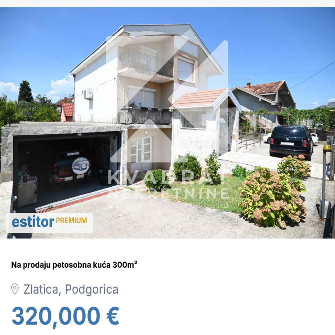 Sale, house, 300m², Zlatica, Podgorica