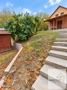Dvorište sa stepeništem i pogledom na kuću i drveće. - image 7