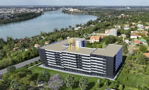 3D render nove stambene zgrade sa pogledom na reku i okolinu. - image 2