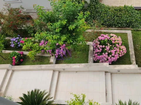 Pogled odozgo na uređeno dvorište sa cvijećem i zelenilom. - image 13