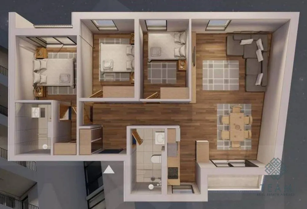 Sale, three bedroom apartment, 73m², Ilino, Bar