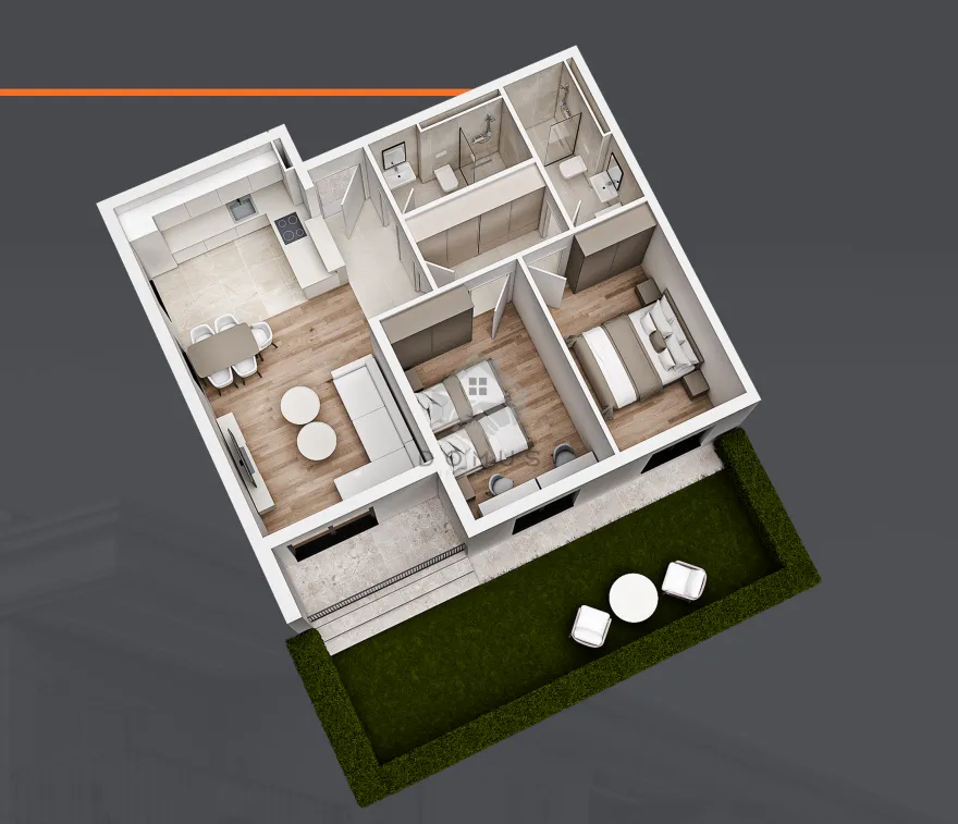 Prodaja, dvosoban stan, 70m², Donja Gorica, Podgorica