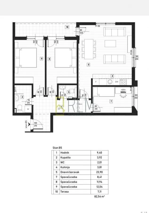 Prodaja, trosoban stan, 82m², Zagorič, Podgorica