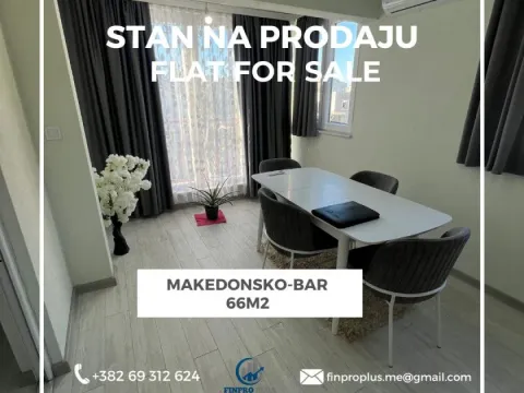 Prodaja, stan, 66m², Makedonsko naselje, Bar