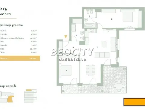 Prodaja, trosoban stan, 125m², Banovo Brdo, Beograd - image 16