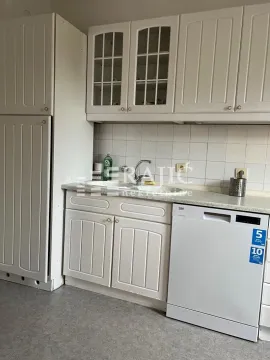 White kitchen with a sink, countertop, and built-in dishwasher. - image 12