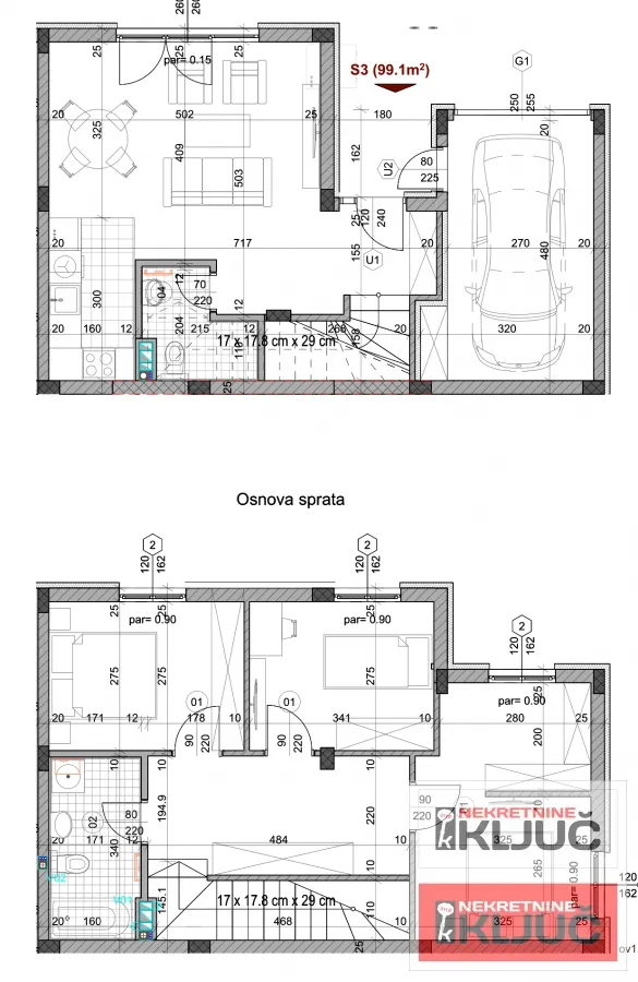 Prodaja, četvorosoban stan, 93m², Klisa, Novi Sad Sve Podlokacije