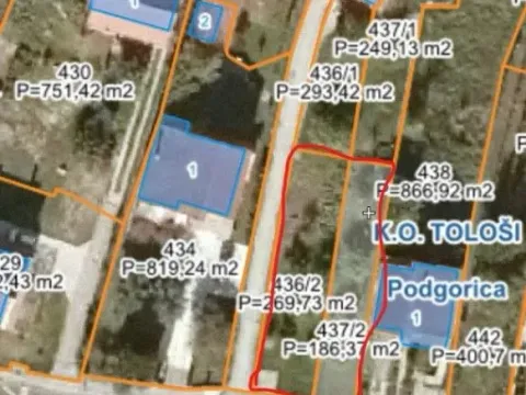 Prodaja, plac, 456m², Tološi, Podgorica - image 2