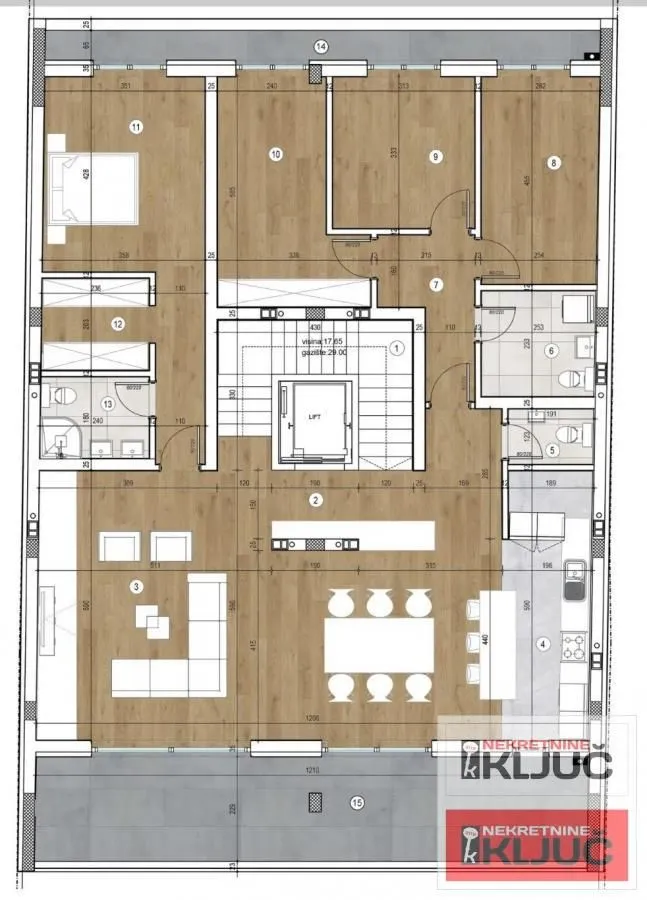 Sale, apartment, 172m², Bulevar patrijarha Pavla, Novi Sad Sve Podlokacije