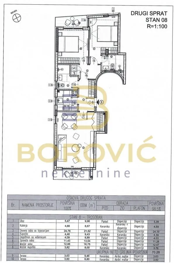 Prodaja, trosoban stan, 77m², Lekino Brdo, Voždovac Sve Podlokacije