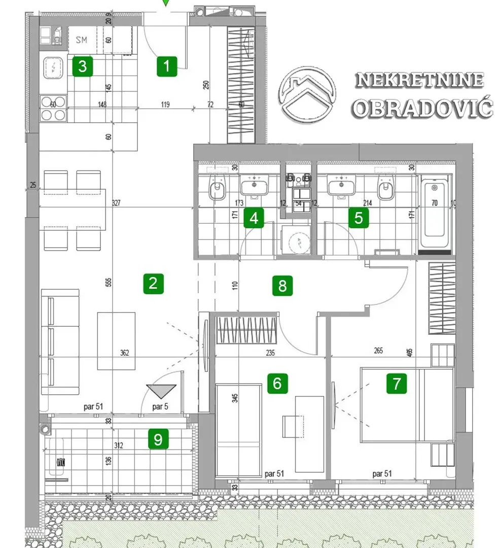 Sale, two bedroom apartment, 66m², Voždovac Sve Podlokacije, Beograd