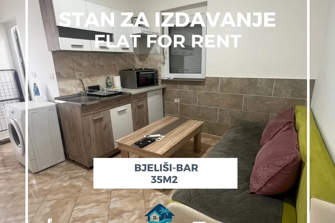 Izdavanje, jednosoban stan, 35m², Bjeliši, Bar