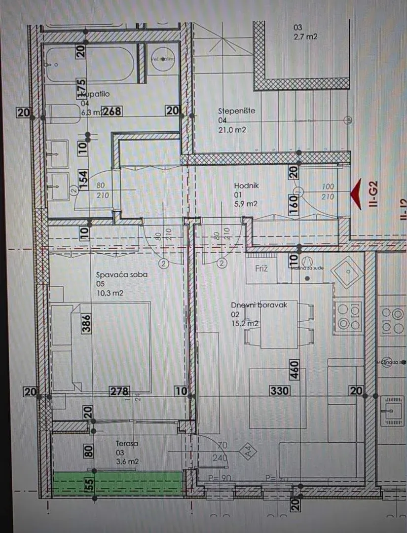 Sale, one bedroom apartment, 41m², Ilino, Bar
