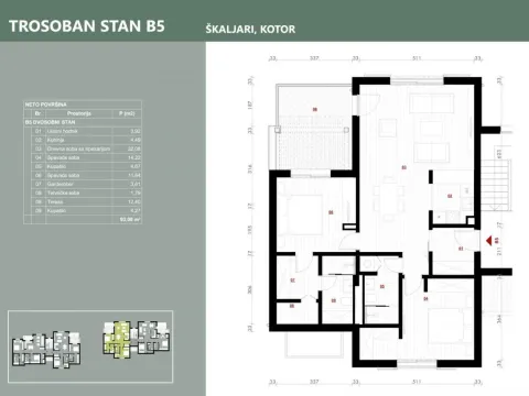 Prodaja, trosoban stan, 93m², Kotor, Crna Gora - image 8