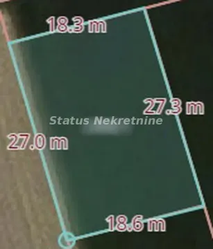 Katastarski plan parcele sa označenim dimenzijama. - image 5