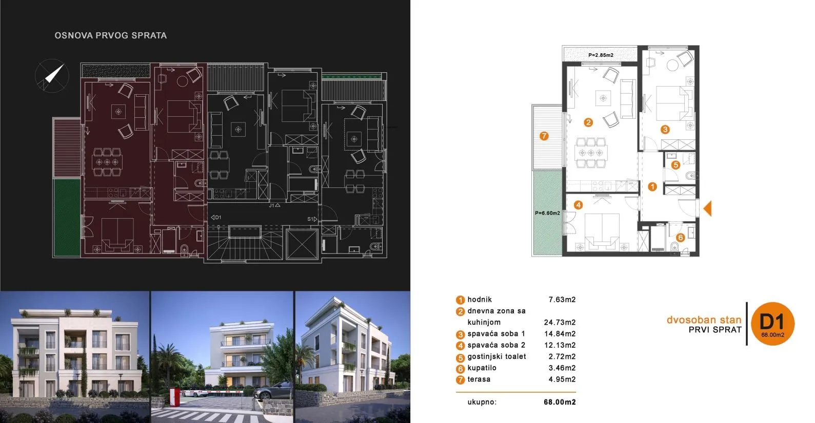 Prodaja, stan, 75m², Tivat, Crna Gora