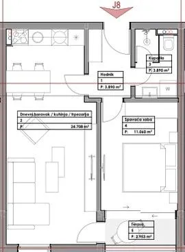 Sale, apartment, 46m², Budva, Crna Gora