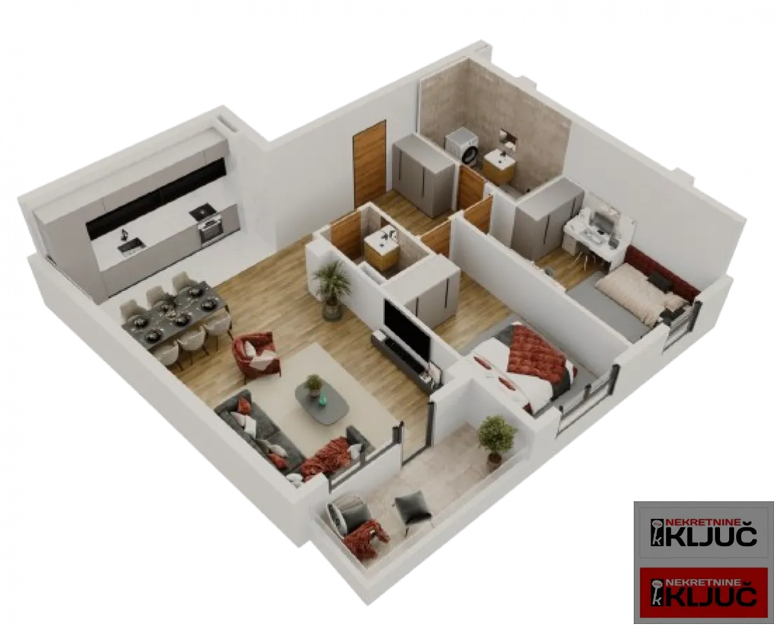 Sale, three bedroom apartment, 76m², Salajka, Novi Sad Sve Podlokacije
