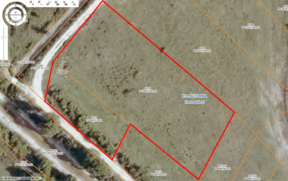 Prodaja, plac, 4417m², Sutorina, Herceg Novi