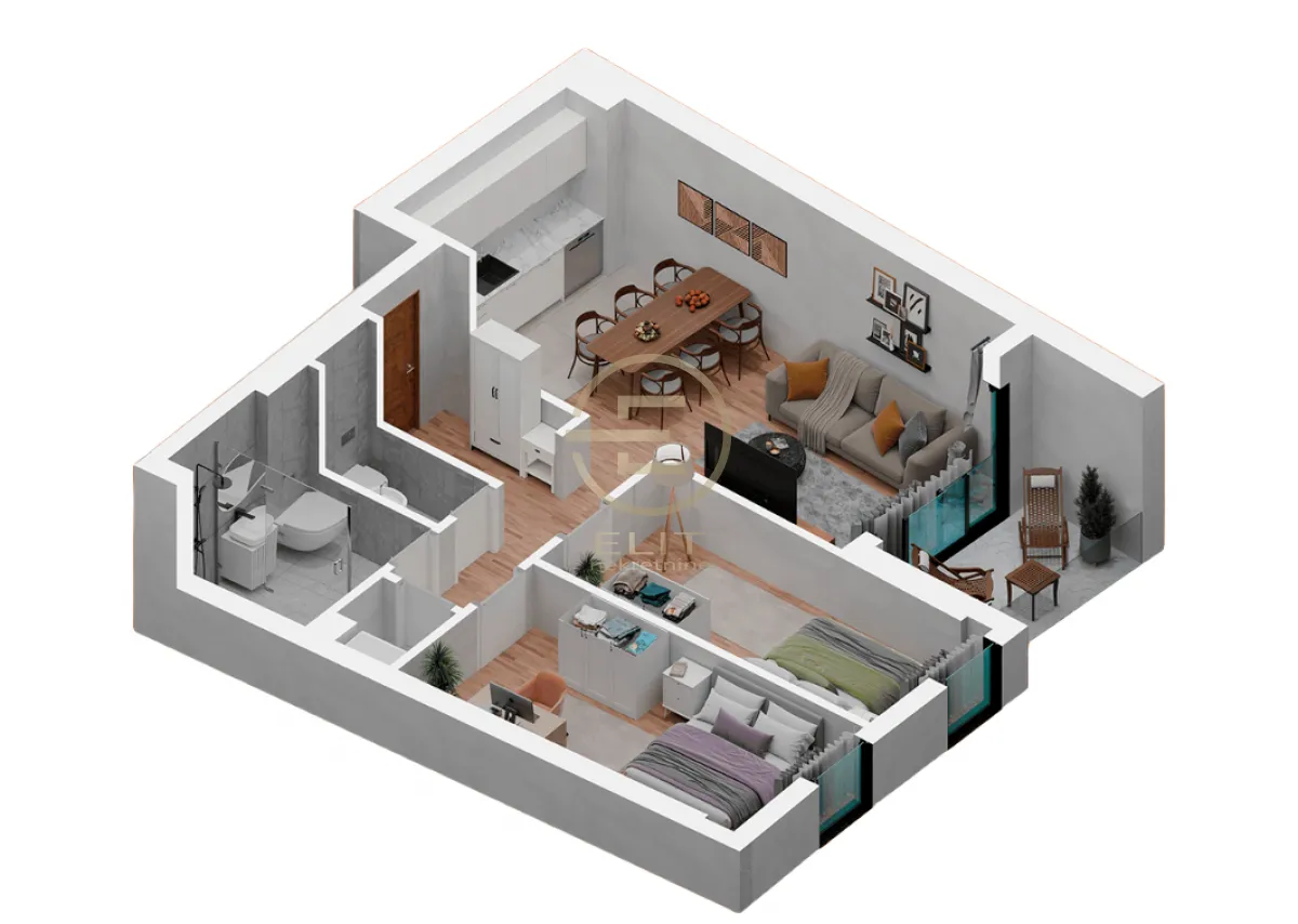 Sale, two bedroom apartment, 62m², Podbara, Novi Sad Sve Podlokacije