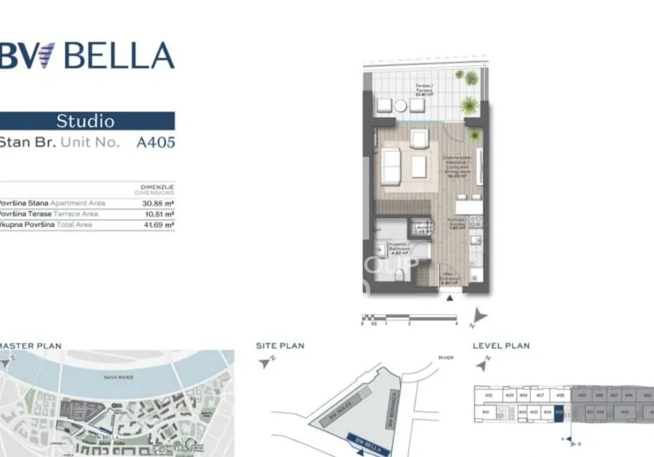 Prodaja, jednosoban stan, 42m², Savski Venac, Beograd