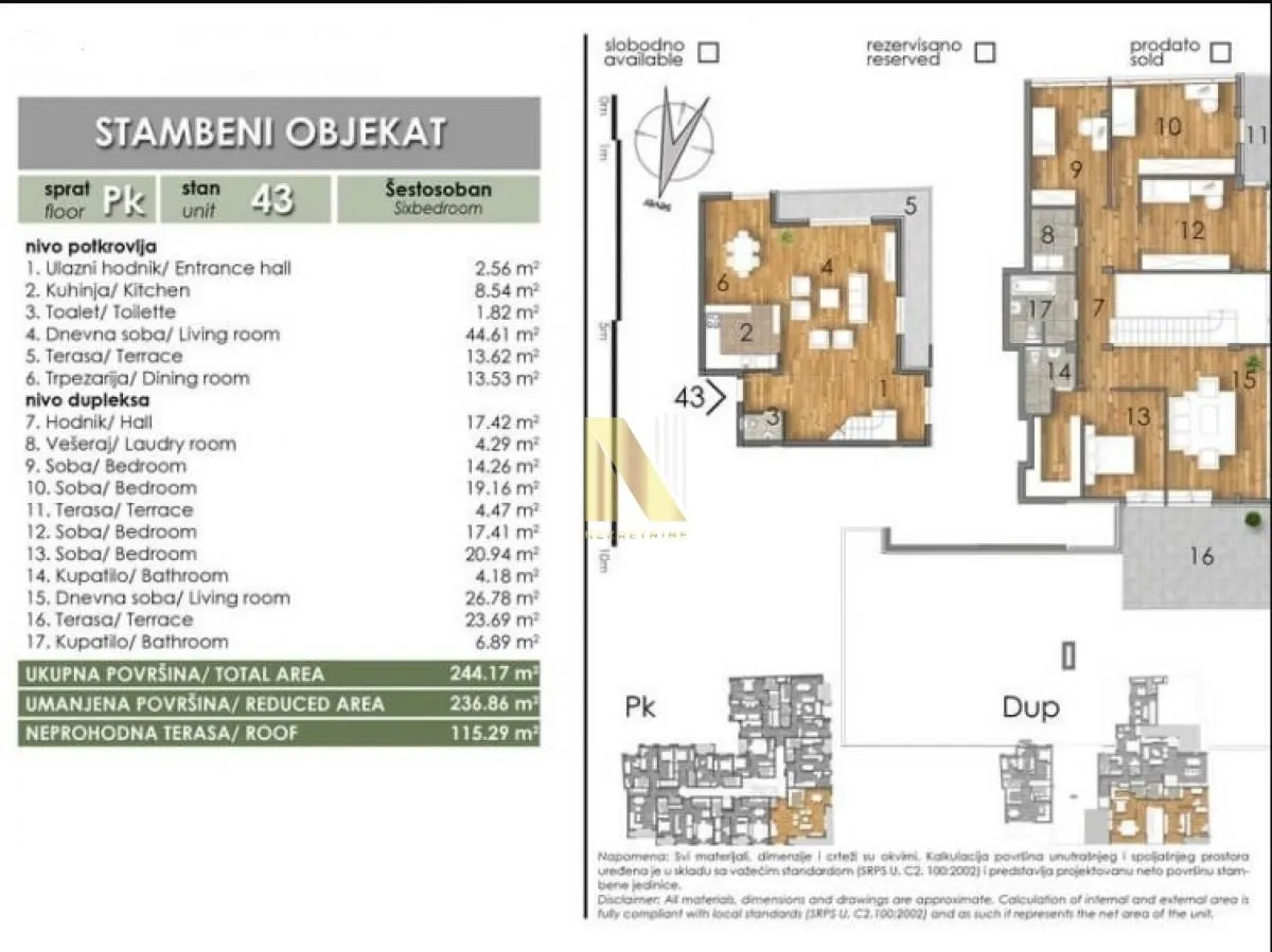 Sale, apartment, 244m², Bulevar Oslobodjenja, Novi Sad Sve Podlokacije