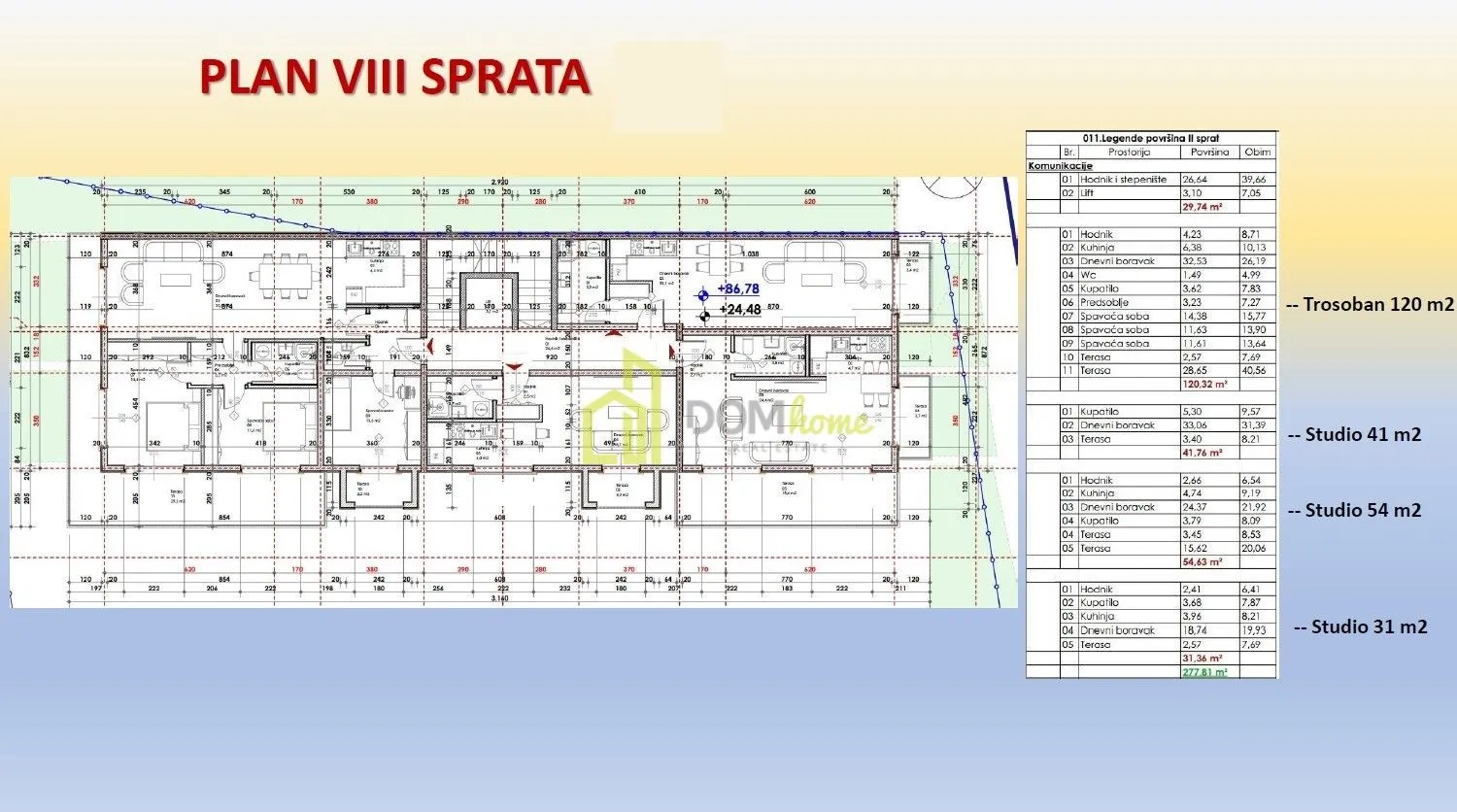 Sale, three bedroom apartment, 102m², Dubovica, Budva