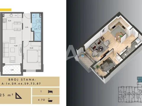 Prodaja, dvosoban stan, 67m², Budva, Crna Gora - image 7